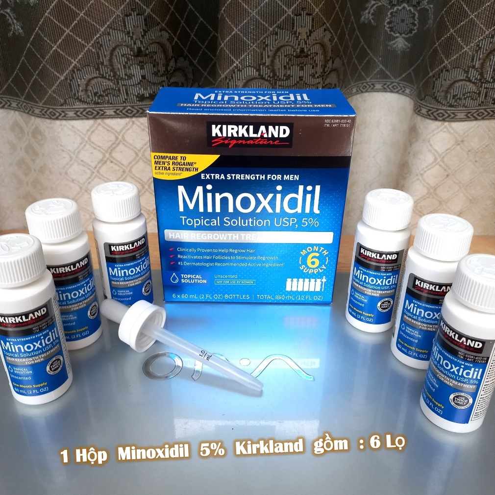 [ Date : Tốt nhất ] Dung dịch Thoa ngoài  Minoxidil 5% Kirkland USA  mọc Tóc, mọc Râu ,