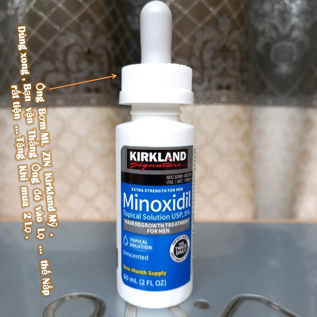 [ Date : Tốt nhất ] Dung dịch Thoa ngoài  Minoxidil 5% Kirkland USA  mọc Tóc, mọc Râu ,