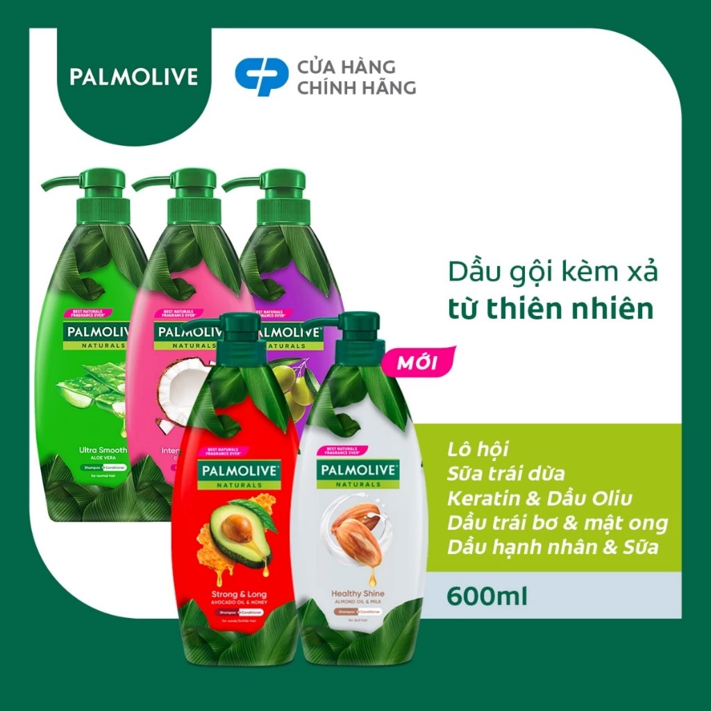 Dầu gội Palmolive kèm xả 2 trong 1 chiết xuất thiên nhiên 600ml