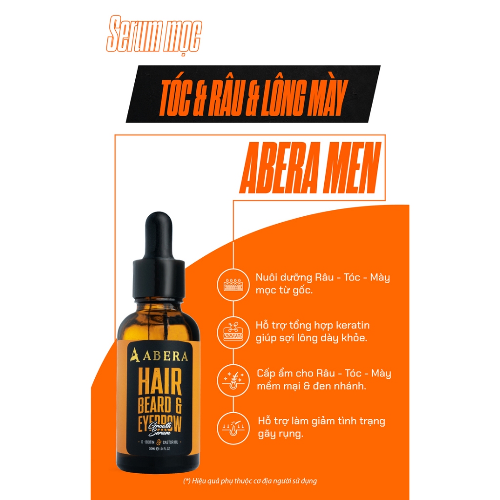 Serum Kích Mọc Tóc & Râu & Chân mày Abera Men Chính Hãng