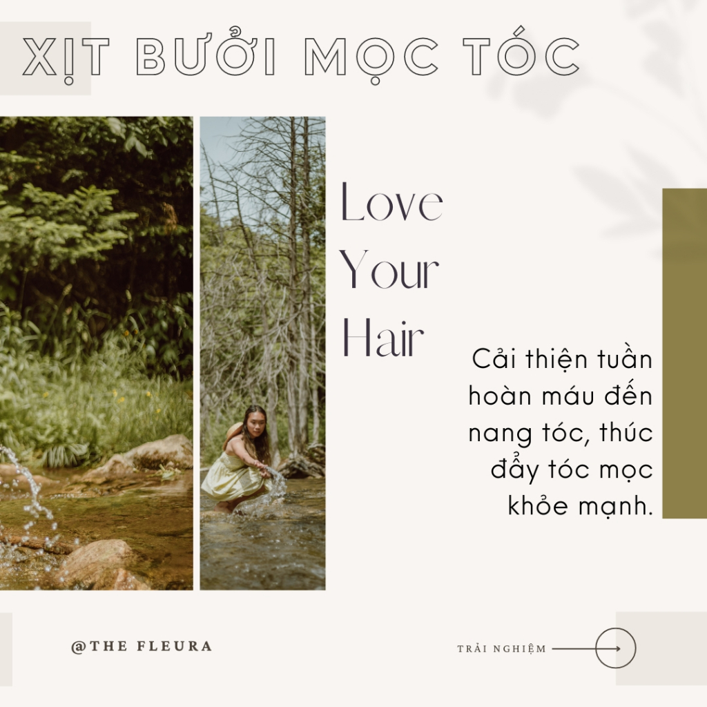 Xịt Mọc Tóc Nhanh Thảo Mộc The Fleura, Xịt Bưởi Mọc Tóc An Toàn Hiệu Quả, Hương Thơm Cỏ Cây Dễ Chịu