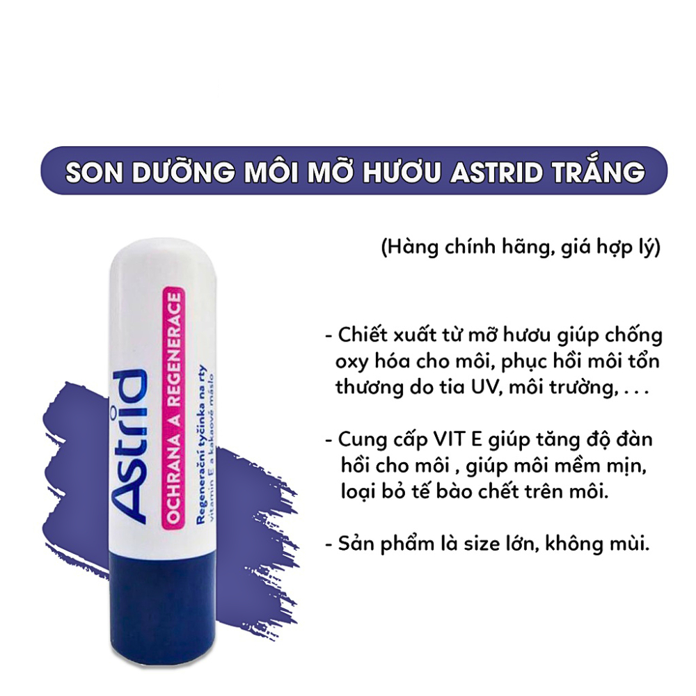 Son Dưỡng Môi Astrid Tái Tạo Môi Từ Mỡ Hươu 4.7g