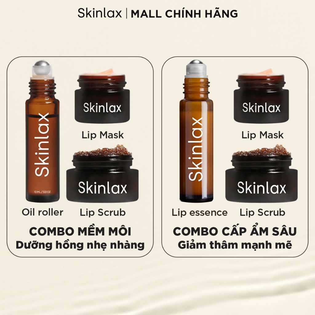 Combo Dưỡng Mắt, Giảm Thâm, Dưỡng Hồng Môi SKINLAX