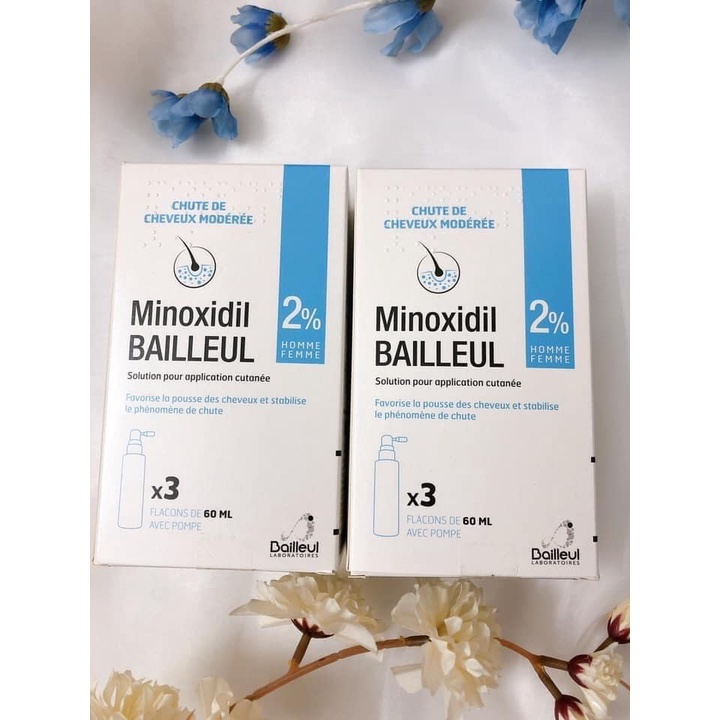 Thuốc Xịt Mọc Tóc Pháp Minoxidil Bailleul 2% Và 5% – NHẬP TRỰC TIẾP PHÁP – Dùng Cho Cả Nữ Và Nam