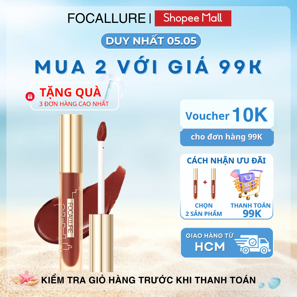 Focallure Son Nhung Lì Dưỡng Ẩm Lâu Trôi Mềm Mịn Cấp Ẩm