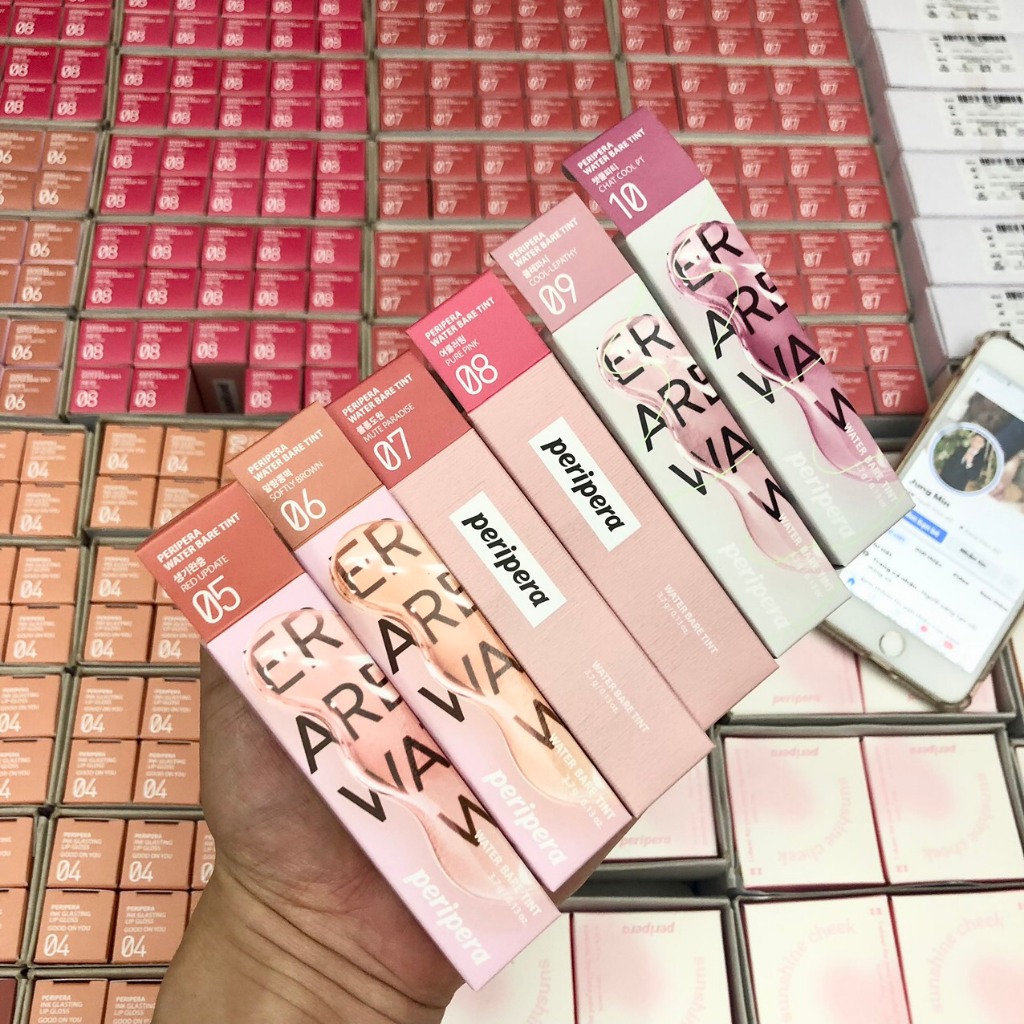 (BILL KOREA) Son Tint Bóng PERIPERA Water Bare Tint 3.7g