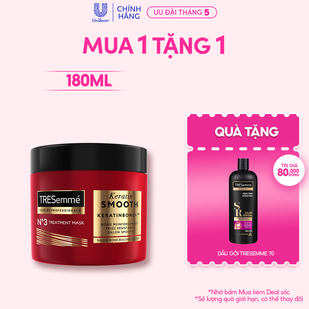 [Diện mạo MỚI] Kem Ủ Tóc TRESemmé Keratinbond+, Bond Repair Peptidebond+ Cho Tóc Vào Nếp, Giảm Gãy Rụng 180ml