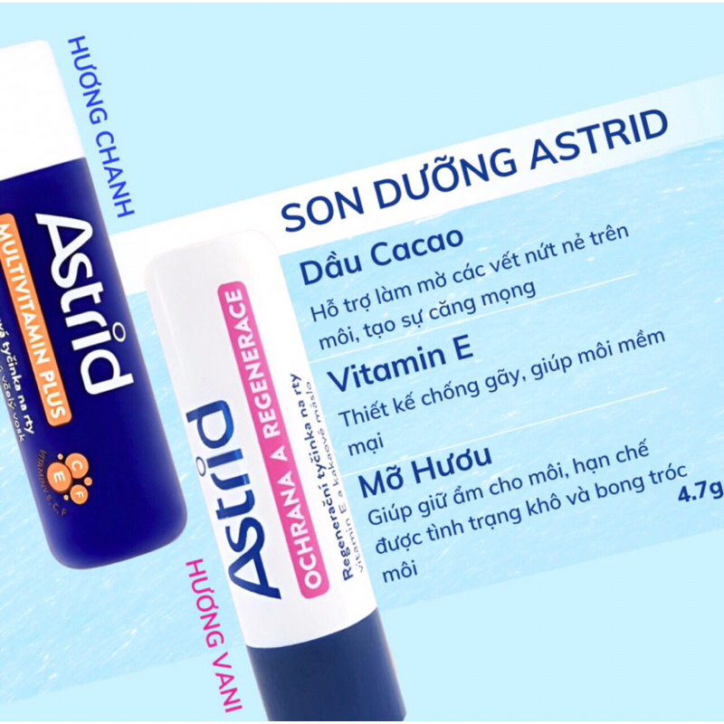 [Mã SKAMLTSM9 giảm 10% đơn 99K] Son dưỡng Astrid – Son dưỡng môi mỡ hươu 4.7g loại fullsize size to