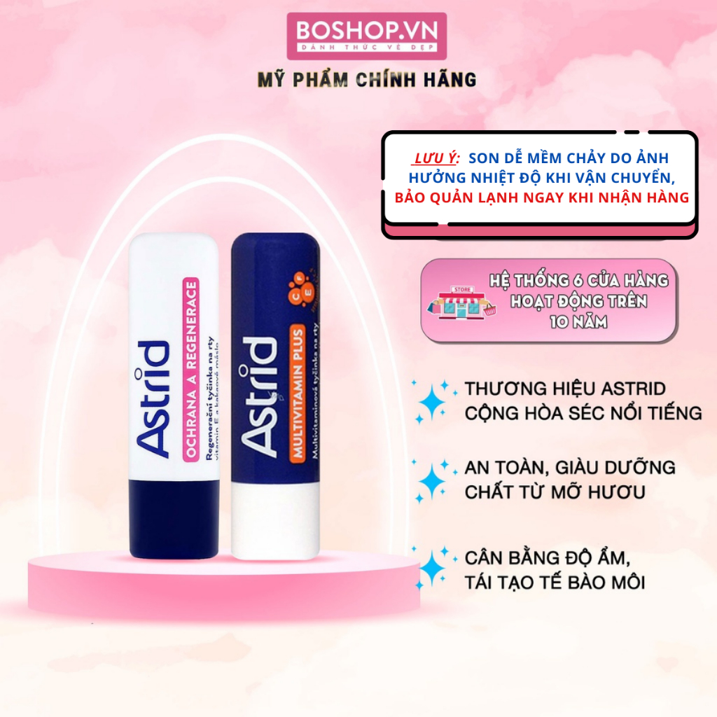 Son Dưỡng Môi Astrid Tái Tạo Môi Từ Mỡ Hươu 4.7gr