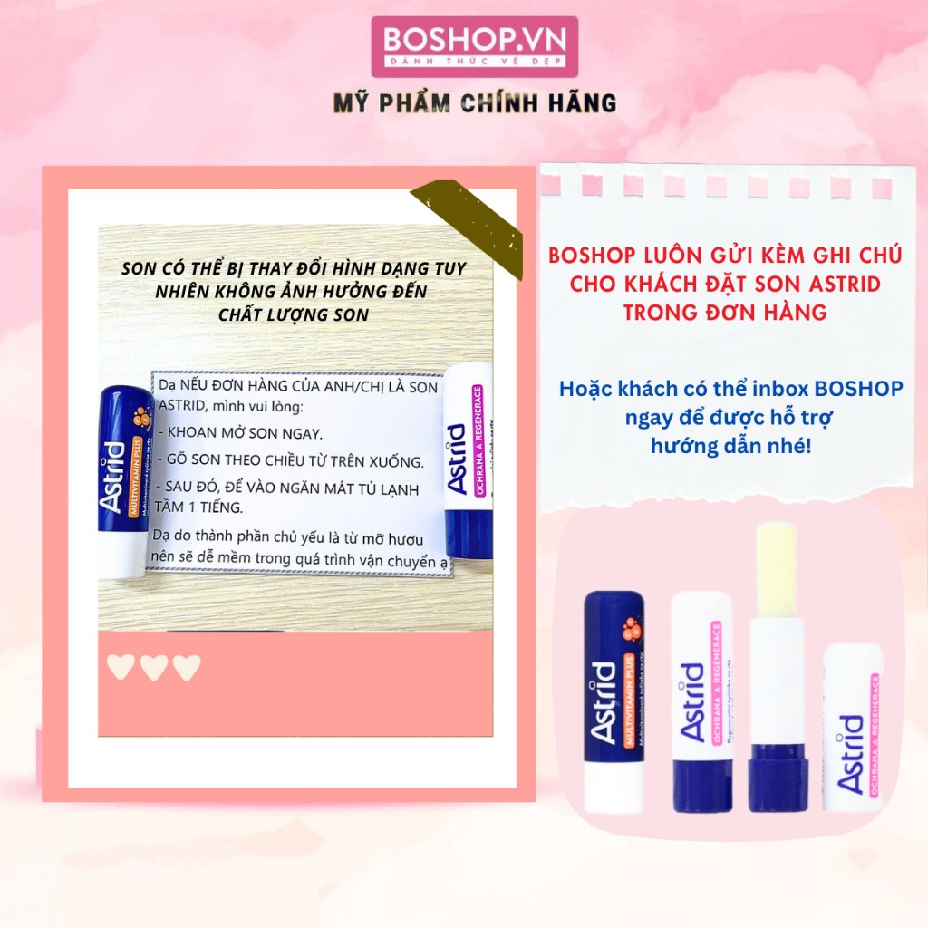 Son Dưỡng Môi Astrid Tái Tạo Môi Từ Mỡ Hươu 4.7gr