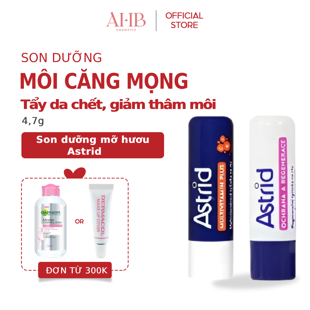 [Mã SKAMLTSM9 giảm 10% đơn 99K] Son dưỡng Astrid – Son dưỡng môi mỡ hươu 4.7g loại fullsize size to