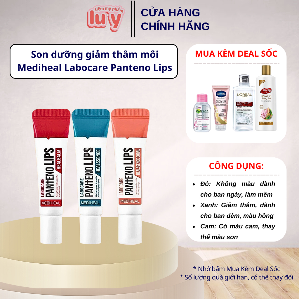 Son Dưỡng Môi Mediheal Labocare Panteno Lips, Son Tuýp Chống Thâm Môi Labocare, SGel 10ml Hàn Quốc