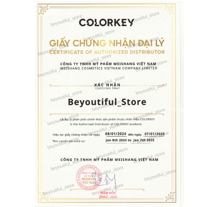 Son Tint Bóng Colorkey Glasting Water Tint Phiên Bản Nâng Cấp, Son Bóng Dạng Lỏng Lâu Trôi, Màu Sắc Trẻ Trung 1,7g