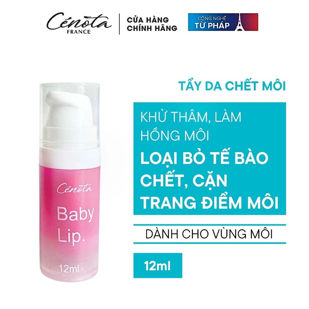Gel Tẩy Da Chết Môi Sủi Bọt Cenota Baby Lip Khử Thâm, Làm Hồng Môi 12ml