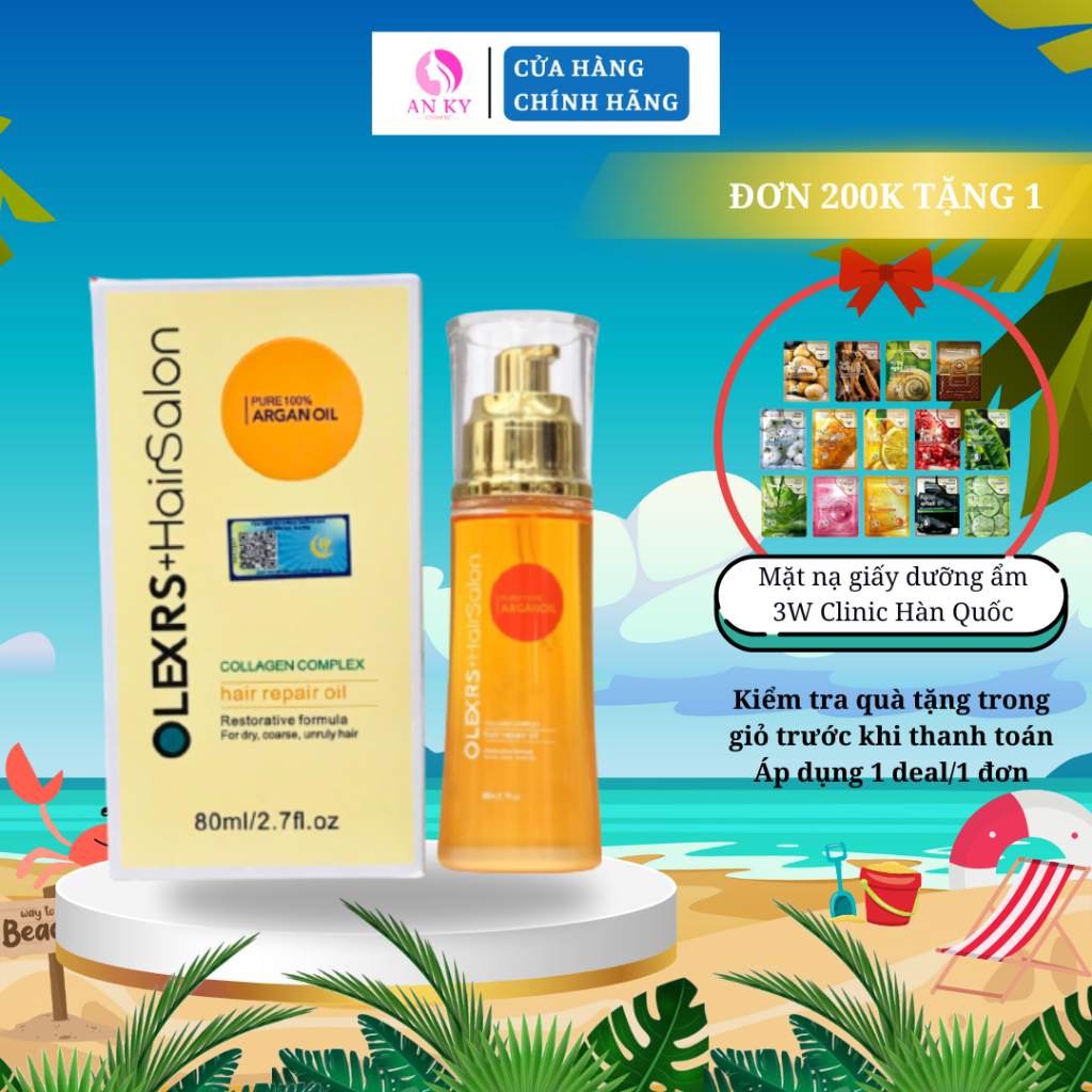 Tinh dầu dưỡng phục hồi chống rụng Olexrs Hair Salon Collagen 80ml