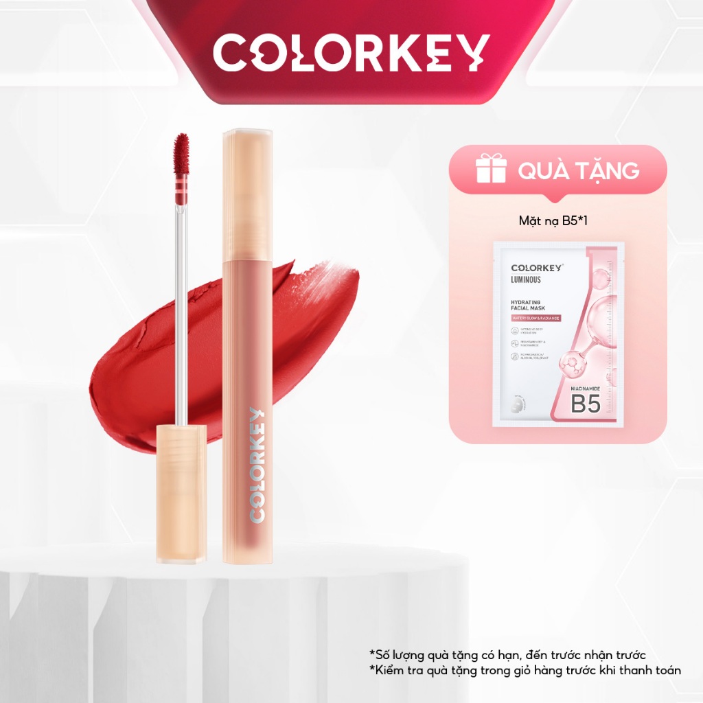 Son COLORKEY Watery Tint Không Dính Cốc Siêu Mịn Môi Nhiều Màu Sắc Thời Thượng 1.8g