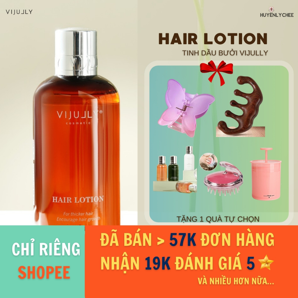 Tinh Dầu Bưởi [GIẢM RỤNG 100%] Xịt Bưởi ViJully  Chính Hãng – Kích Mọc Tóc – Dưỡng Tóc Dài Nhanh