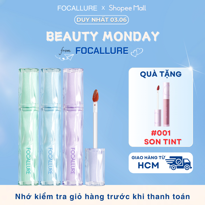 FOCALLURE Son Tint Siêu Căng Bóng Mọng Nước Lâu Trôi