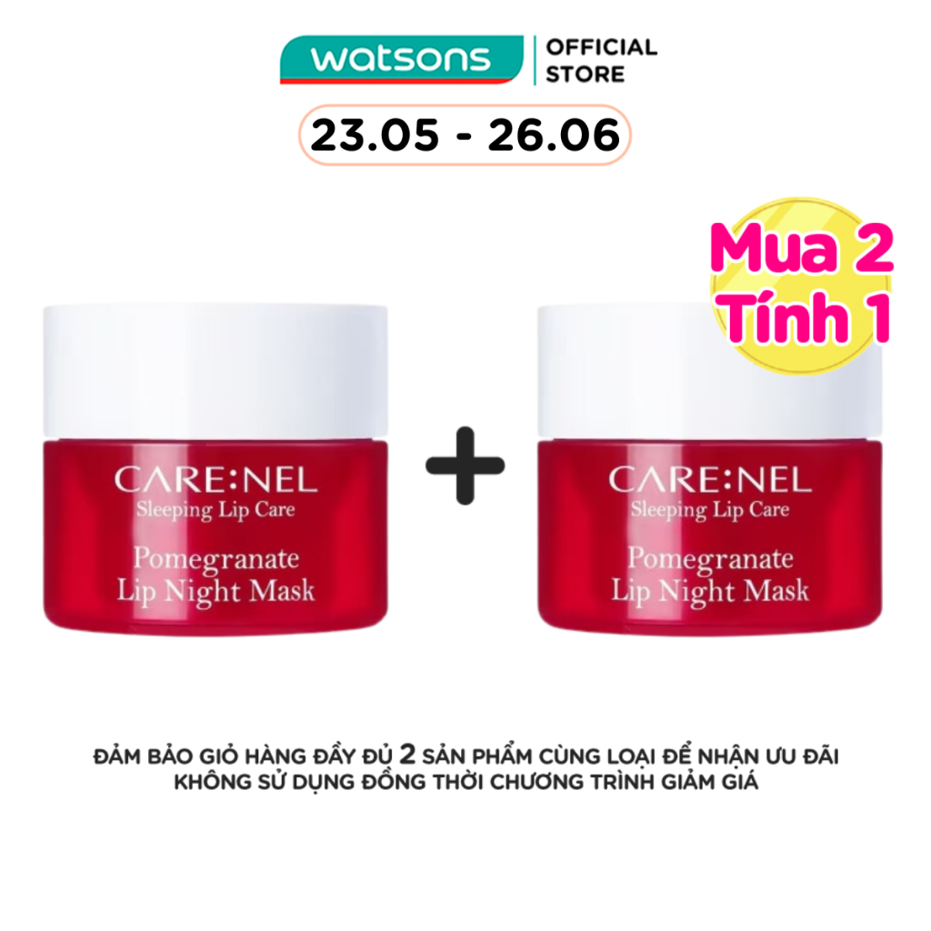 Mặt Nạ Ngủ Môi Care:Nel Pomegranate Lip Night Mask Cấp Ẩm Ngừa Nứt Nẻ Hương Lựu 5g