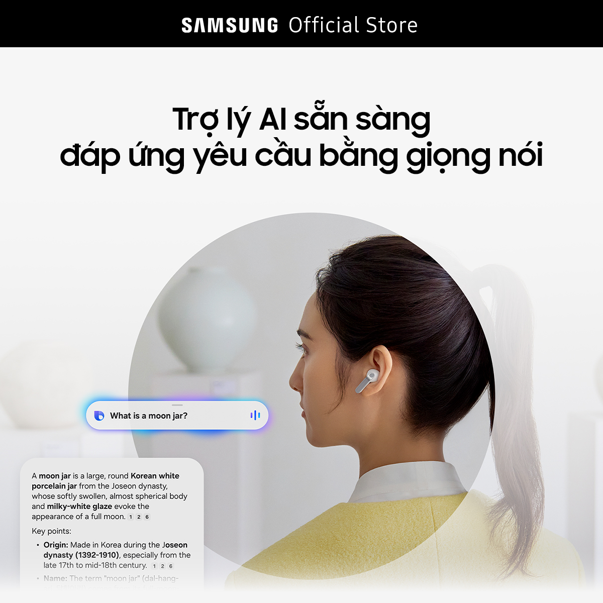 Tai nghe Samsung Galaxy Buds4 Pro, Chất âm Hi-Fi đa tầng, Chống ồn chủ động, Galaxy AI đa tác vụ