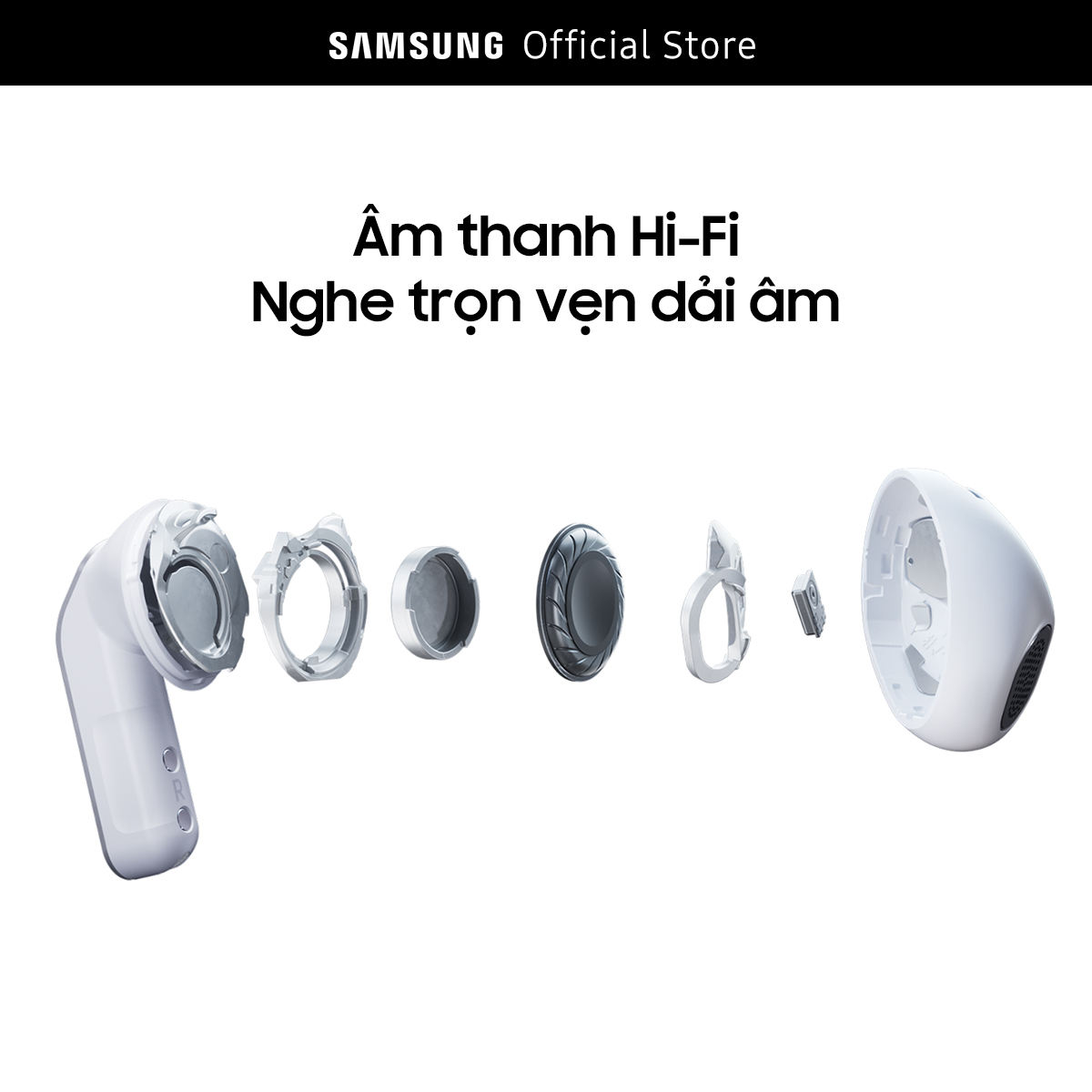 Tai nghe Samsung Galaxy Buds4, Chất âm Hi-Fi đa tầng, Chống ồn chủ động, Galaxy AI đa tác vụ