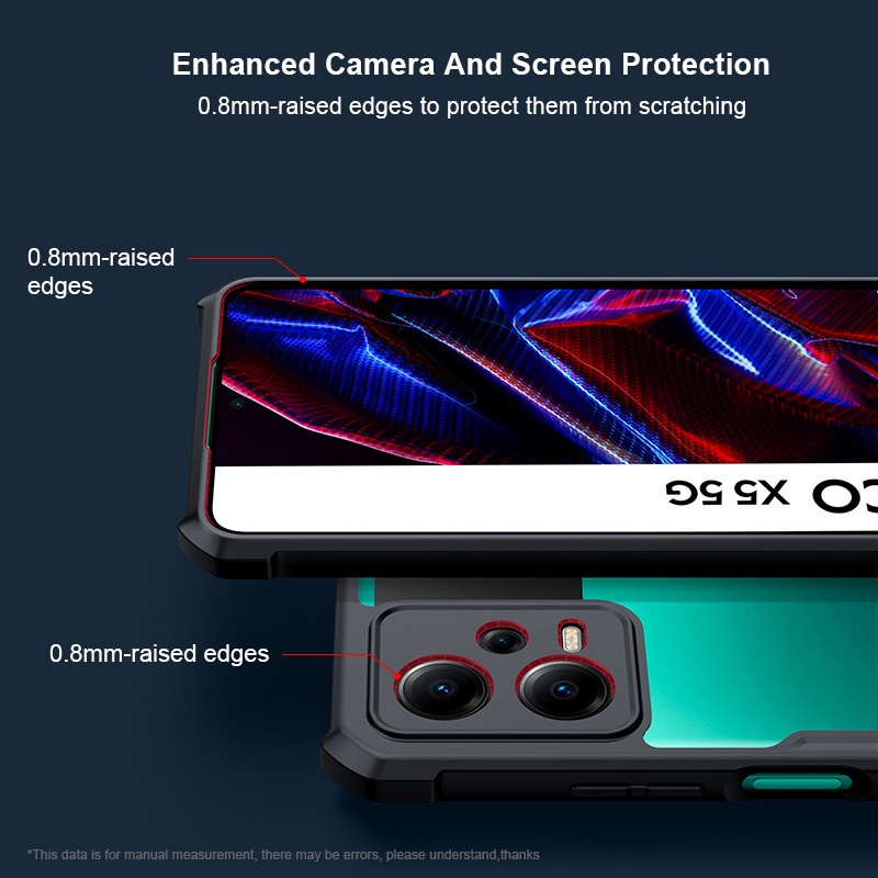 Ốp lưng Túi khí Vỏ chống sốc Xiaomi POCO X4 X5 X6 Pro M7 M5S M5 4G M4 5G F7 F5 F4 F6 Pro Ultra M3 GT X3 NFC Vỏ bảo vệ ống kính máy ảnh