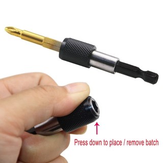 6,35mm / 1 / 4in Chuôi lục giác nhanh Phát hành tuốc nơ vít điện từ tính Giá đỡ Bit mở rộng 60mm 100mm 150mm Thanh nối dài