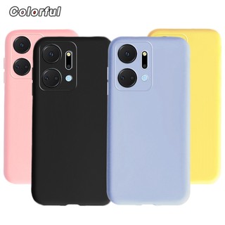 Ốp Điện Thoại Bằng Silicone Màu Trơn Chống Sốc Cho Honor X7a HonorX7a 4G 2023 RKY-LX2