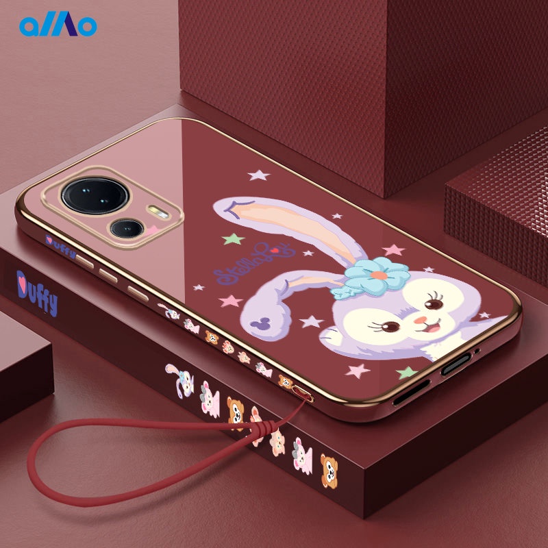 Ốp Điện Thoại Dẻo Mạ Màu 6D Chống Sốc Sang Trọng Có Dây Đeo Cho Xiaomi 13 Lite 13 Pro 13 Xiaomi 12T Pro 12T 12 Lite