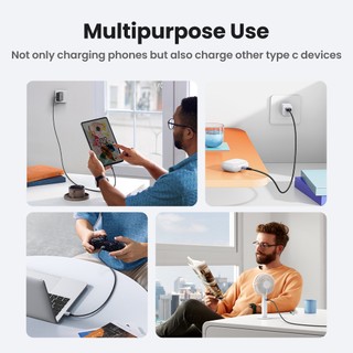 Cáp sạc nhanh UGREEN 3A 18w Type-C USB-C nylon bện thích hợp cho Redmi Xiaomi 13 12 Pro Samsung galaxy s22 one plus