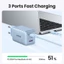 Bộ sạc USB C UGREEN 65W Nexode 3 cổng Khối sạc GaN Bộ sạc tường nhỏ gọn có thể gập lại Tương thích với Dell XPS iPhone 14 Pro Max iPad Pro / Air Galaxy S23 S22 S21