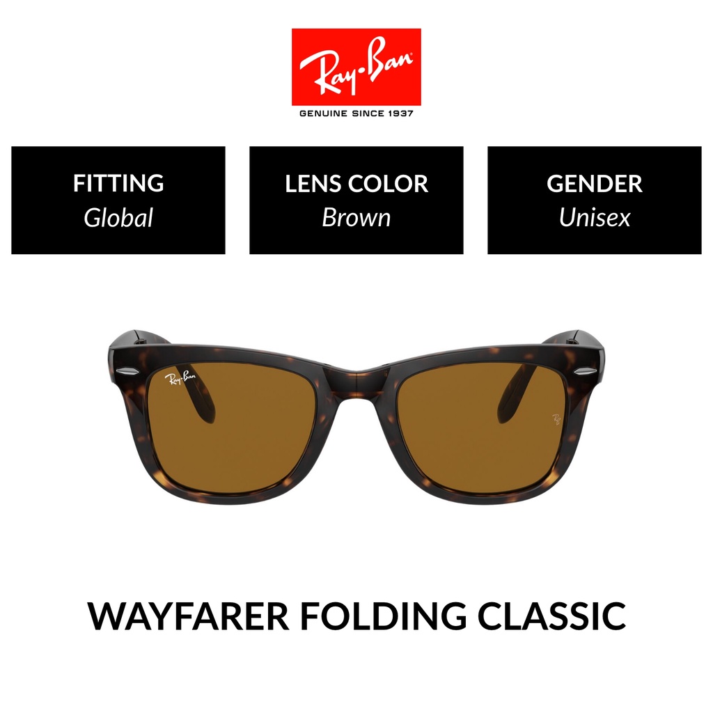 Mắt Kính Ray-Ban Folding Wayfarer - RB4105 710 - Kính mát | Shopee Việt Nam
