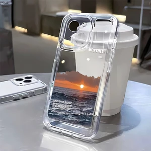 Ốp Điện Thoại In Hình Hoàng Hôn Và Hoàng Hôn Phát Sáng Cho iphone 15 pro 14 promax 14 pro 12 12 pro max 13 13pro 13 pro max xs Ốp Điện Thoại Mềm Trong Suốt Chống Rơi Cho Iphone 7 8plus xs max 7 8plus