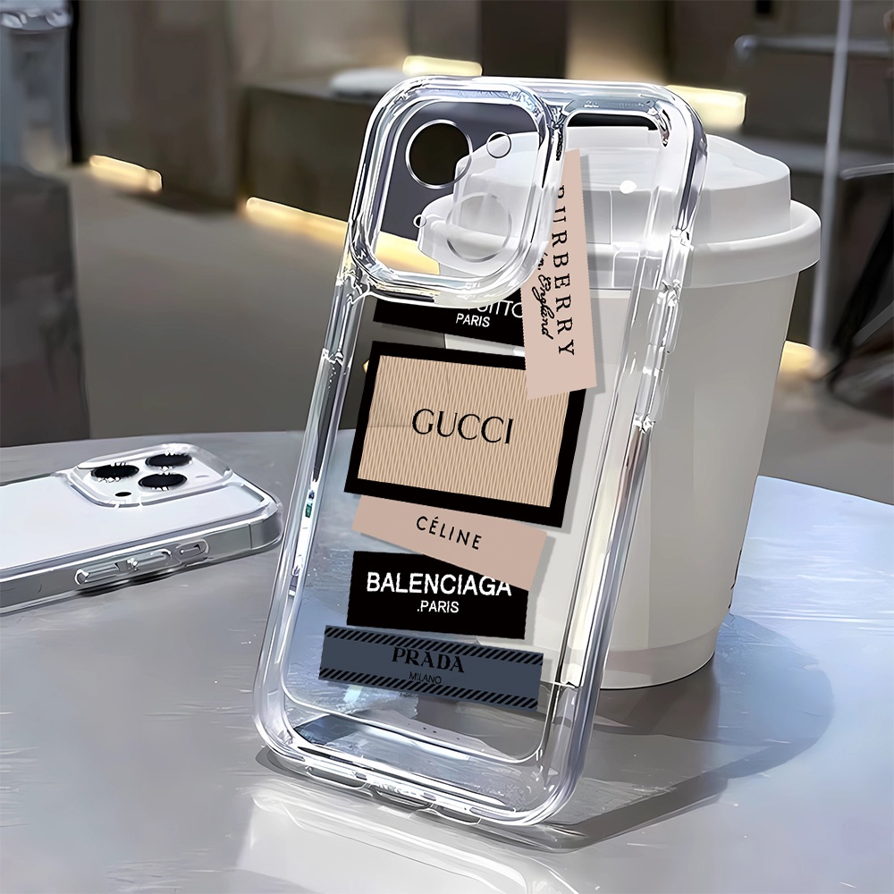 Iphone 16 15 pro 14 promax 14 pro 12 12 pro MAX 13 13pro 13 pro MAX XS Nhãn DIY tự làm Vỏ điện thoại trong suốt chống rơi 7 8Plus vỏ mềm XS MAX