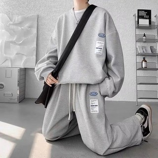 Oversize Waffle Thể Thao Nam Hai Mảnh Áo Nỉ Quần Size Lớn Phù Hợp Với Cảm Giác Cao Cấp Một Bộ Mặc.