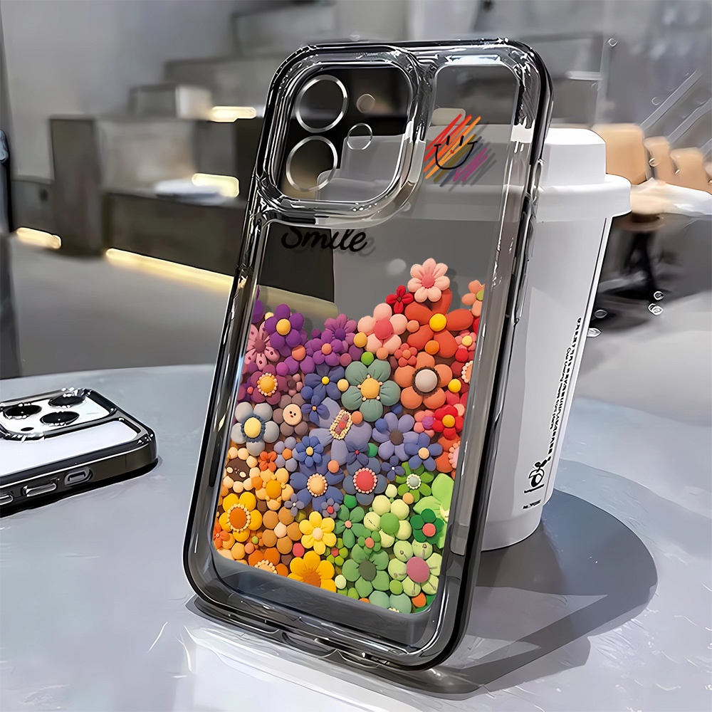 Ốp điện thoại iphone 16 15 pro 14 promax 14 pro 12 12 pro MAX 13 13pro 13 pro MAX XS SunflowerTransparent chống rơi 7 8Plus vỏ mềm XS MAX