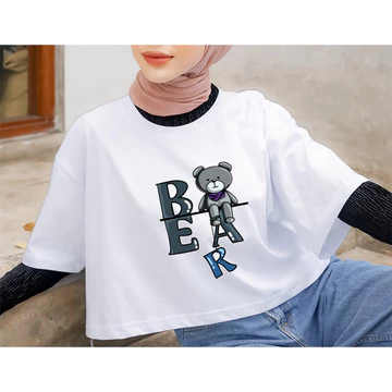 KHUYẾN MÃI Áo crop top Oversize dành cho nữ thanh lịch cỡ Jumbo M / L / XL / XXL Áo thun nữ mới nhất Jumbo Áo thun nữ trơn Áo thun nữ Crop top crop top tee phong cách Hàn Quốc Thương hiệu Nhập khẩu Gấ