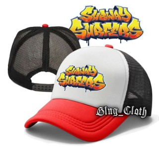 Mũ bóng chày Topi SUBWAY SURFERS Trucker - Topi Jaring Bisbol - Topi Jala Pria Wanita mũ