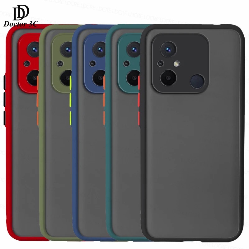 Ốp điện thoại nhám chống sốc cho Redmi 14C 14R 13 13C 12 12C 11A 10C 10A Note 9 9T Pro 9s 9A 9C 4G 5G 2023 2024