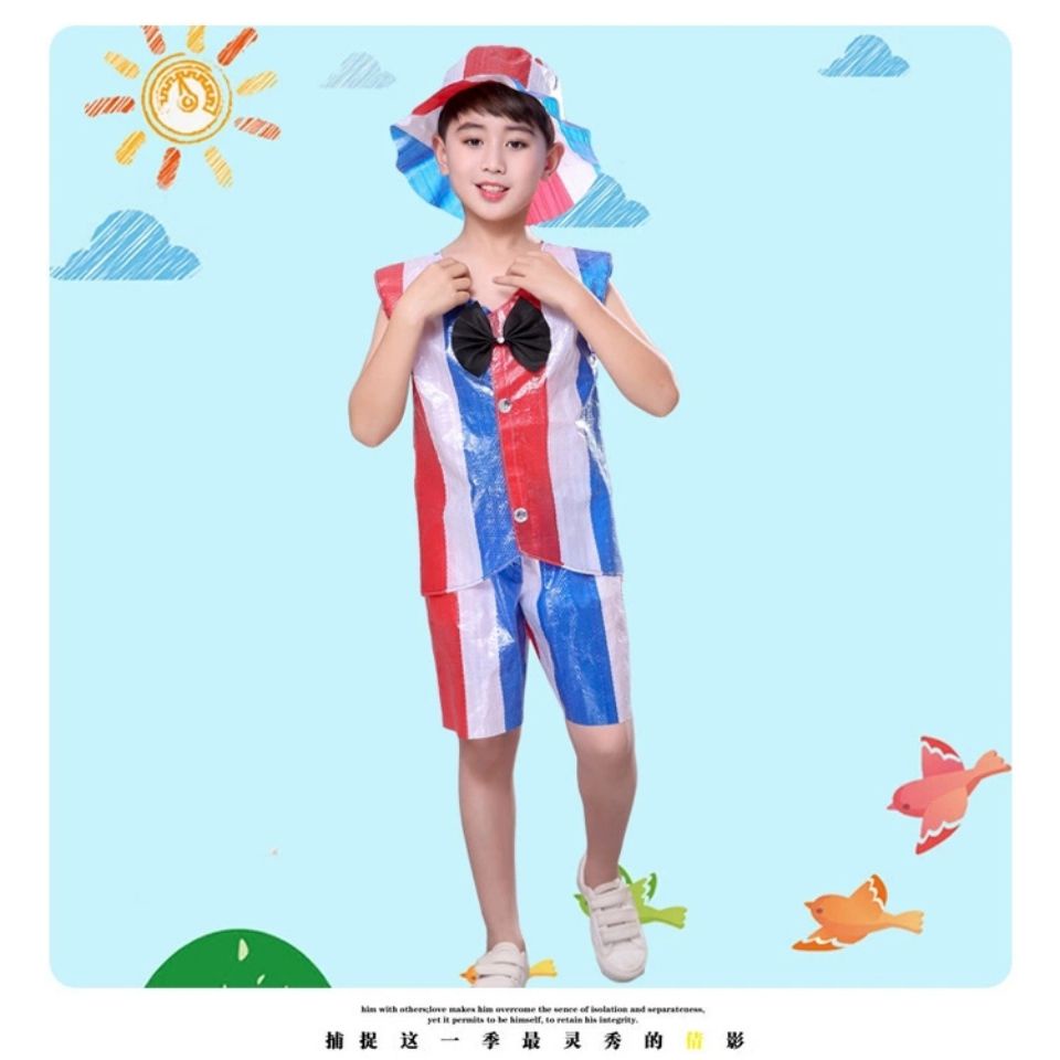 Ngày Trẻ Em Bảo Vệ Môi Trường Quần Áo Thể Hiện Thời Trang Quần Áo Cha Mẹ-Con Sàn Catwalk