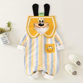 Bộ Áo Liền Quần Tay Dài In Hoạt Hình Dễ Thương Thời Trang Xuân Thu Cho Bé Trai