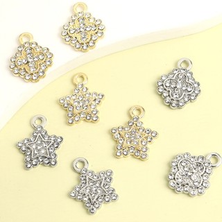 Bộ 10 Mặt Vòng cổ Hình Cỏ Bốn Lá Đính Đá Lấp Lánh Thời Trang Cho Nam Và Nữ