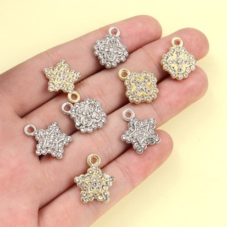 Bộ 10 Mặt Vòng cổ Hình Cỏ Bốn Lá Đính Đá Lấp Lánh Thời Trang Cho Nam Và Nữ