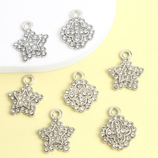 Bộ 10 Mặt Vòng cổ Hình Cỏ Bốn Lá Đính Đá Lấp Lánh Thời Trang Cho Nam Và Nữ