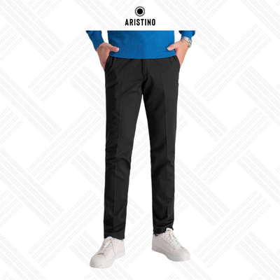 ARISTINO Quần Kaki Nam Cotton Regular Fit AKKR0108 Quần Kaki Công Sở CVC Mềm Mại Thoáng Mát Bền Màu