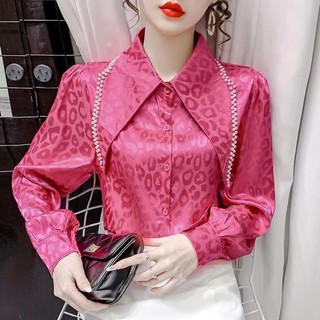 Áo Sơ Mi Tay Dài Dáng Rộng In Họa Tiết Thời Trang Hàn Quốc Cho Nữ