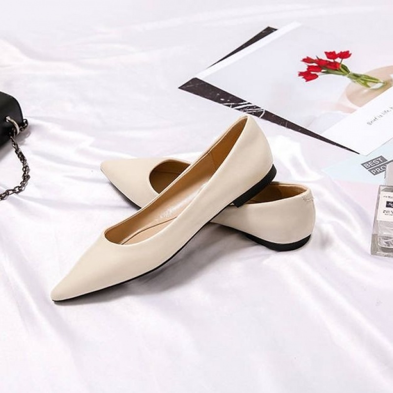 Giày Nữ Size Lớn Mũi Nhọn Đế Bằng Da Lộn Xuân Thu, Công Sở, Miệng Nông, Phù Hợp Size Nhỏ 31–33