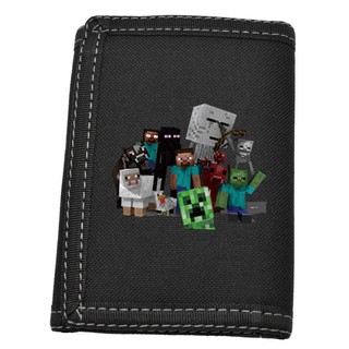 Ví Ngắn Đựng Thẻ Họa Tiết Hoạt Hình Minecraft Sáng Tạo Cho Học Sinh