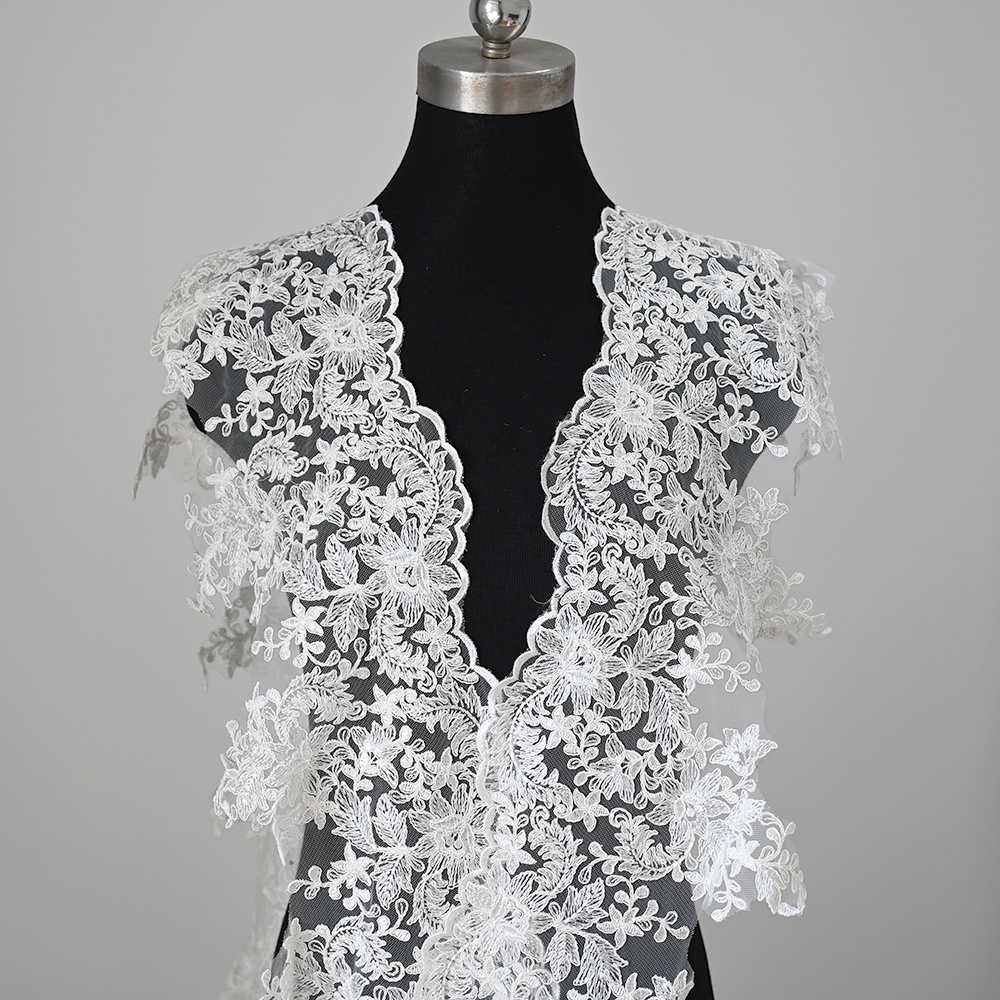 Ren viền cao cấp với sequins (đếm theo mét) / viền ren viral baju ...