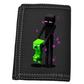 Ví Ngắn Đựng Thẻ Họa Tiết Hoạt Hình Minecraft Sáng Tạo Cho Học Sinh